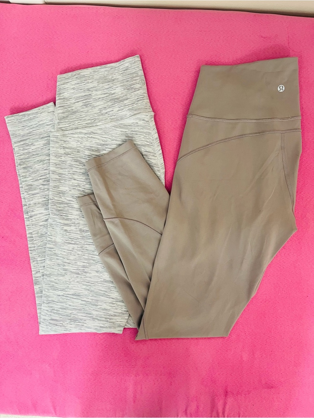 lululemon athletica High-Rise Mauve Gray & Heather Gray Leggings Set